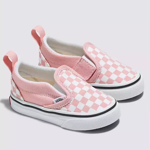VANS Slip On Infant Baby Toddler Pink Checkered - Size 4 - Picture 1 of 7